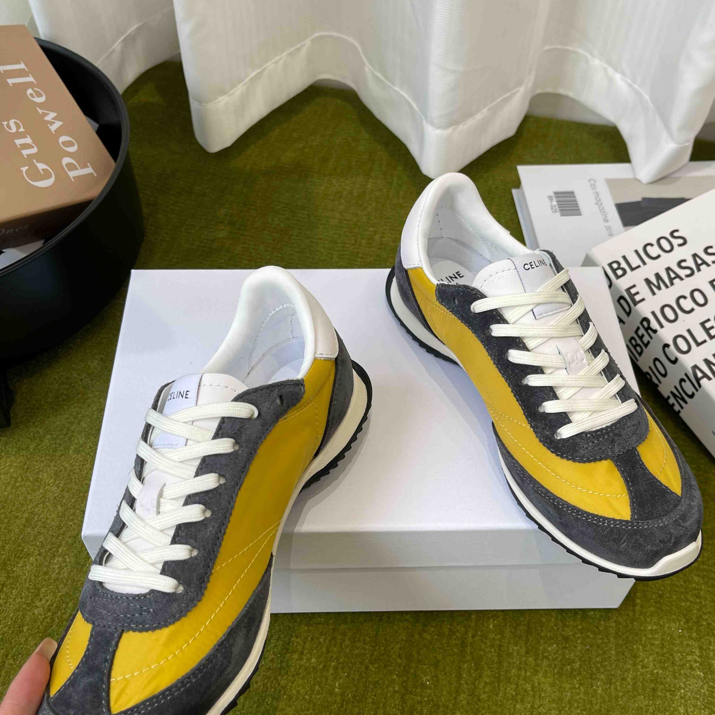 CELINE RACER LOW LACE-UP SNEAKER  - FashionPlug