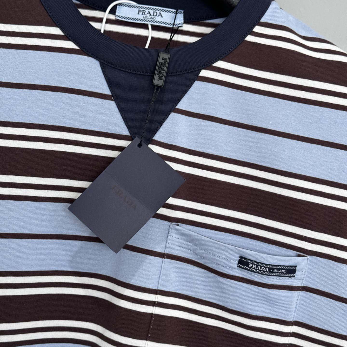 Prada Oversized Striped Jersey T-shirt - FashionPlug