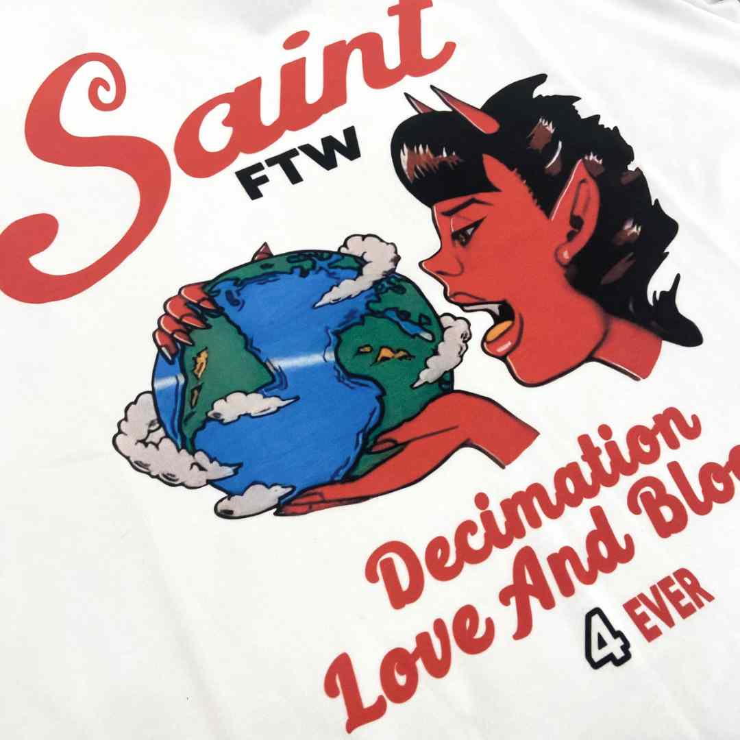 Saint Michael Saint Devil Short-Sleeve Tee - FashionPlug