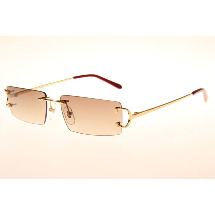 Cartier CT 4193830 Sunglasses In Gold Gradient Brown - FashionPlug
