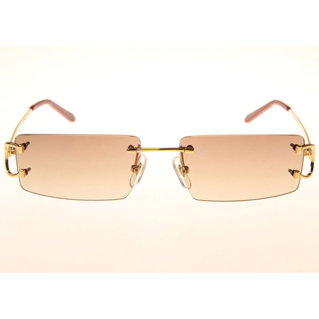Cartier CT 4193830 Sunglasses In Gold Gradient Brown - FashionPlug