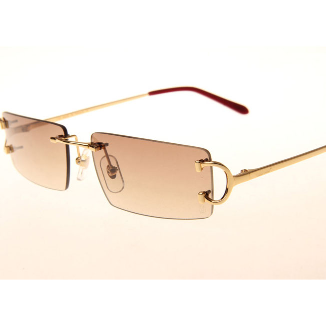 Cartier CT 4193830 Sunglasses In Gold Gradient Brown - FashionPlug