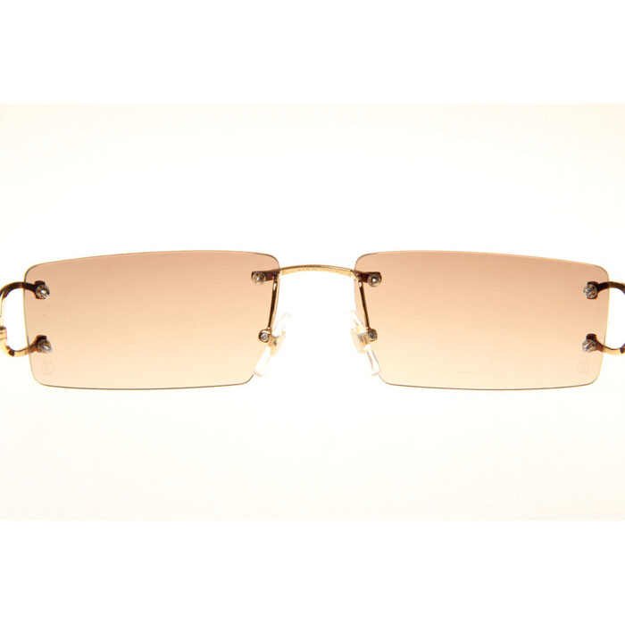 Cartier CT 4193830 Sunglasses In Gold Gradient Brown - FashionPlug