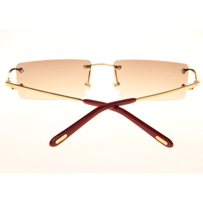 Cartier CT 4193830 Sunglasses In Gold Gradient Brown - FashionPlug