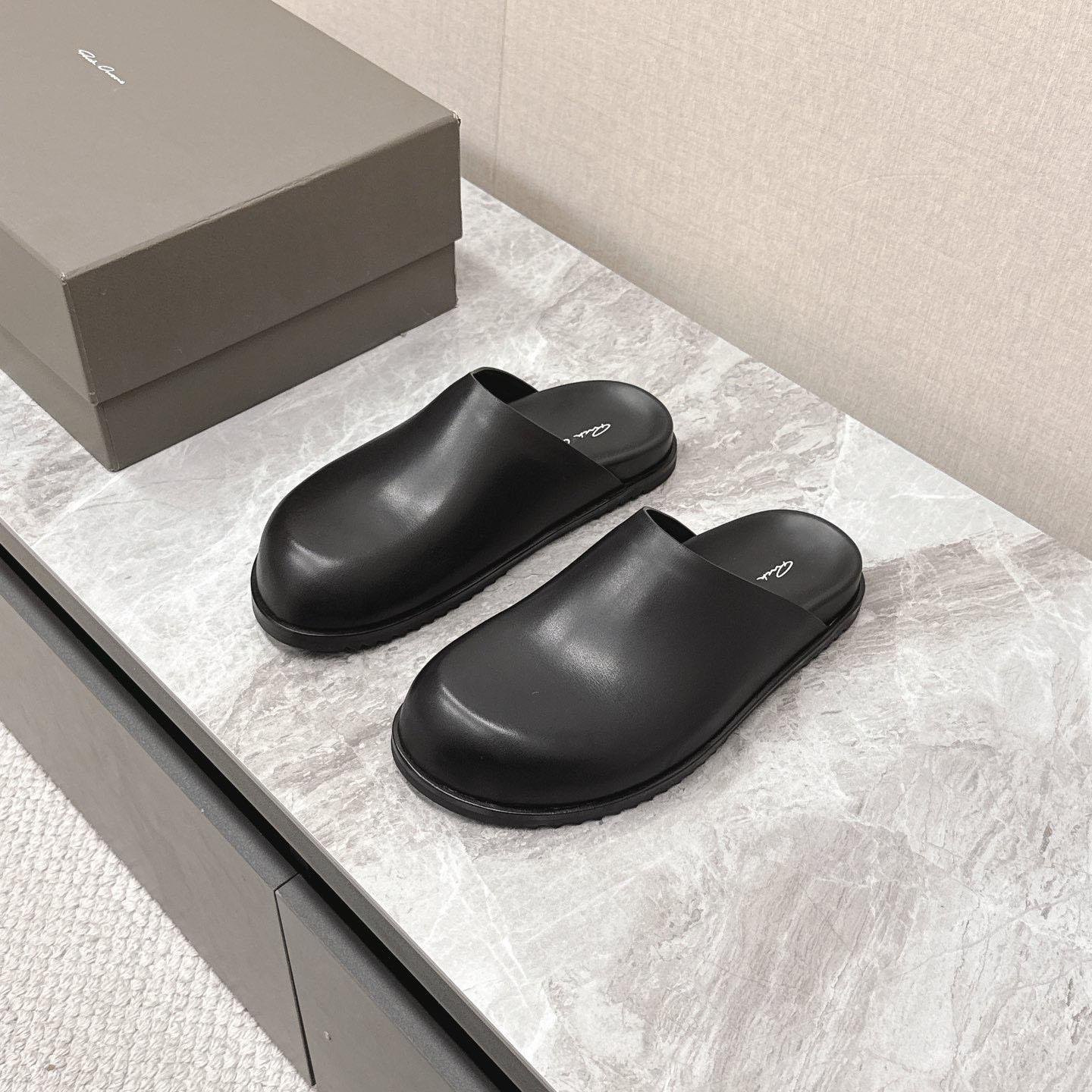 Rick Owens Porterville Granola Leather Mules - FashionPlug