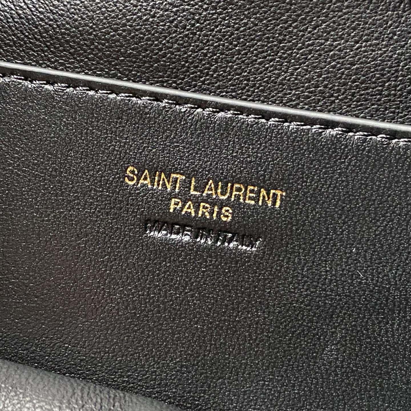 Saint Laurent Cassandre Large Pouch On Chain In Lambskin - FashionPlug