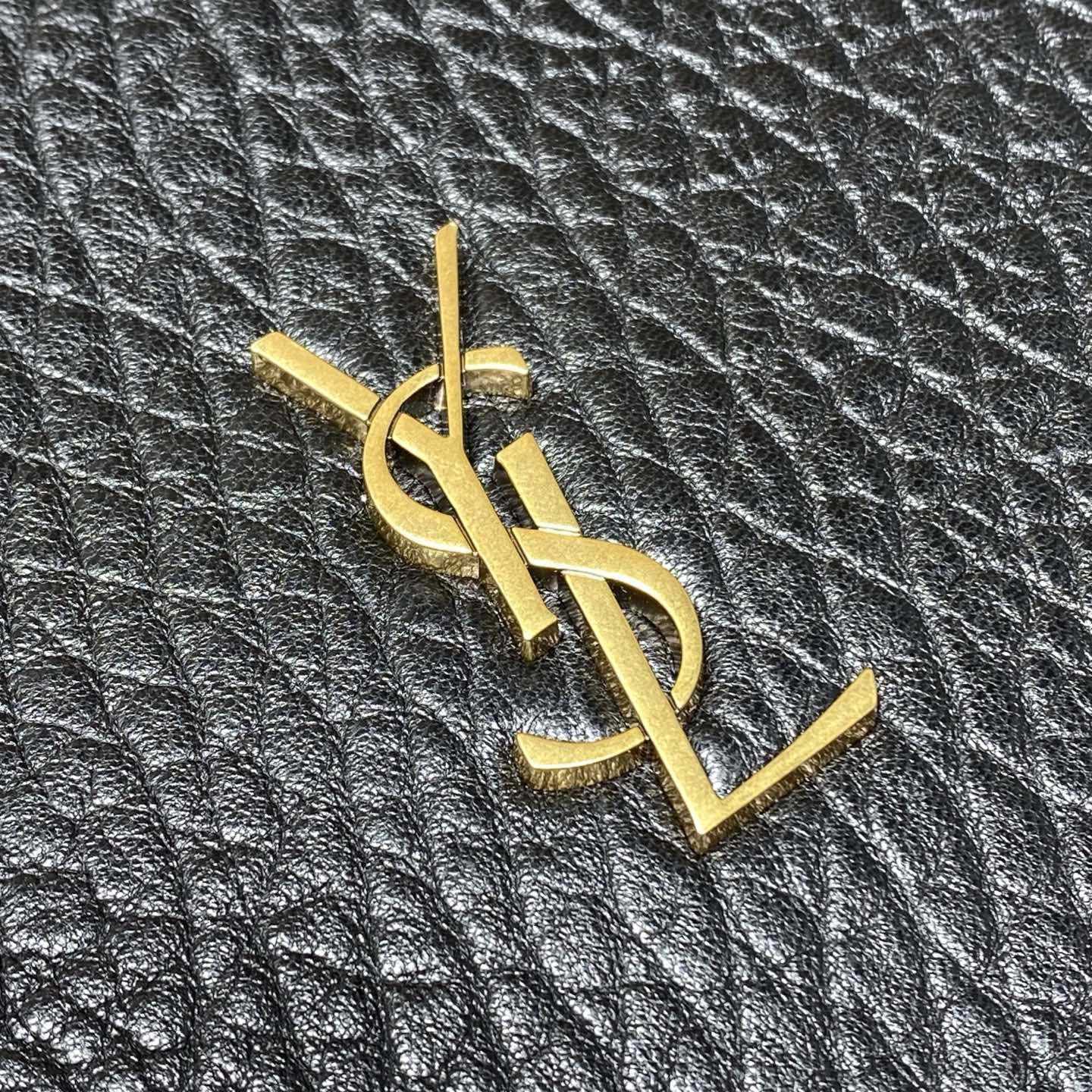 Saint Laurent Cassandre Large Pouch On Chain In Lambskin - FashionPlug