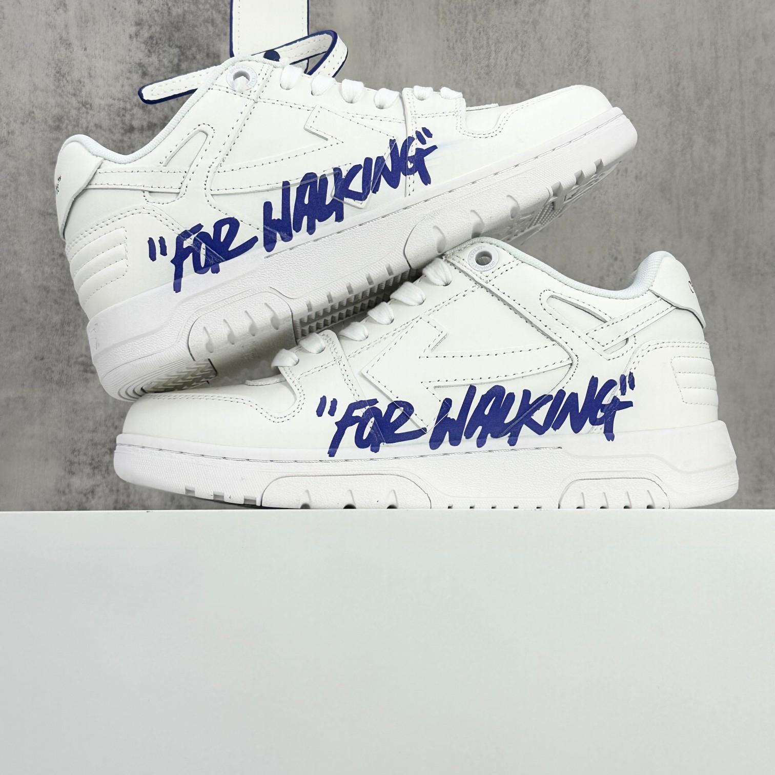 Off-White Out of Office Low 'For Walking - White Blue White Sole' - FashionPlug