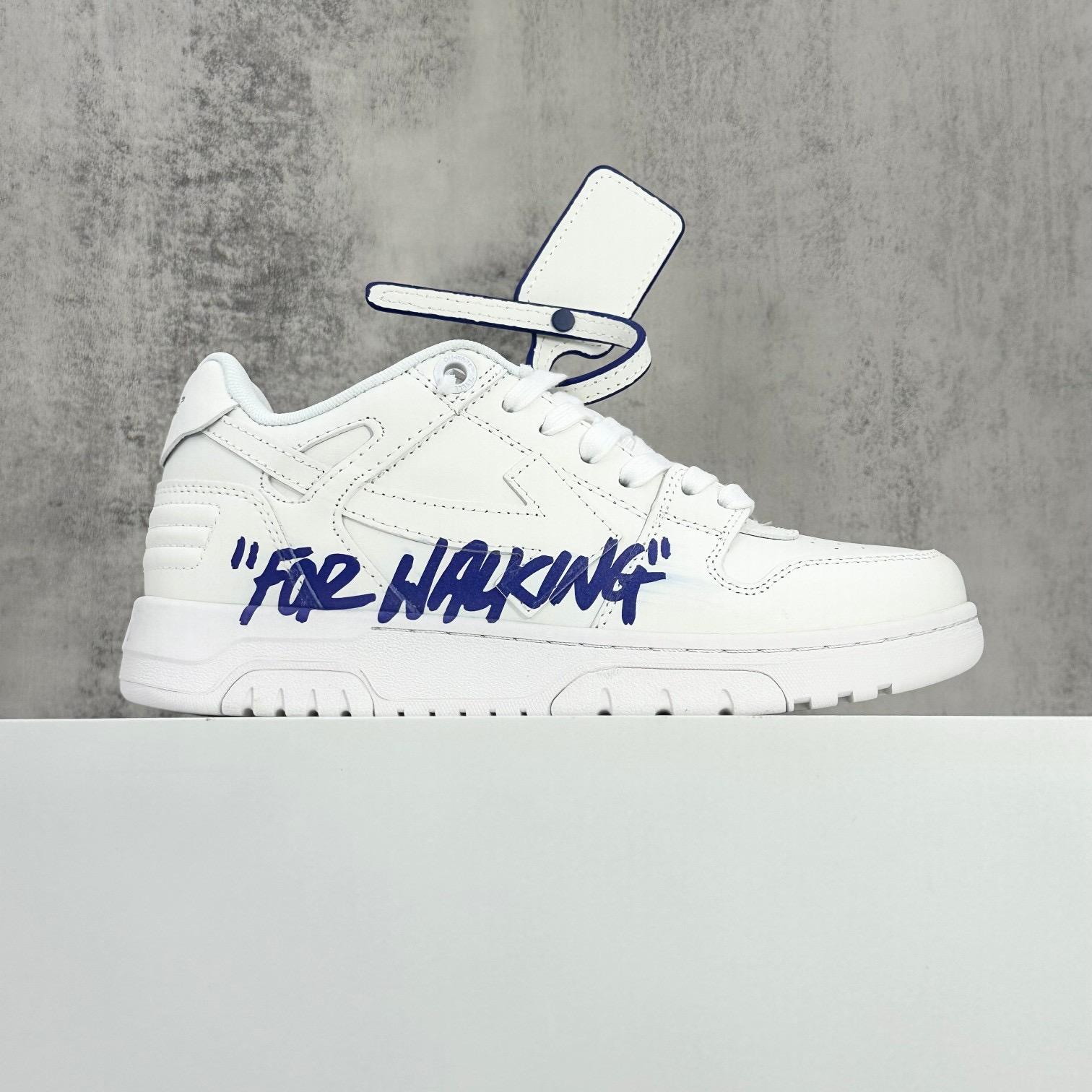 Off-White Out of Office Low 'For Walking - White Blue White Sole' - FashionPlug