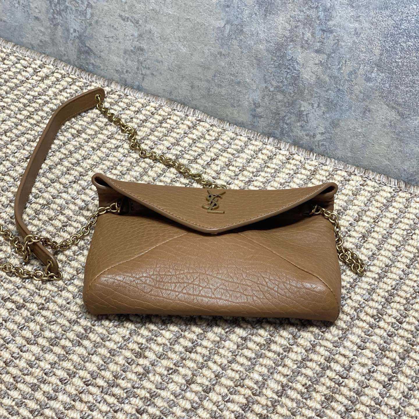 Saint Laurent Cassandre Small Chain Clutch In Lambskin - FashionPlug