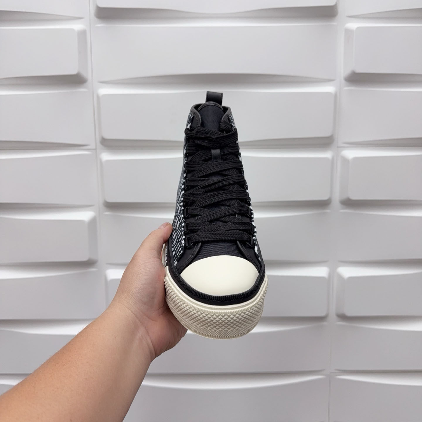 Amiri Court High 'Allover Logo - Black White' - FashionPlug