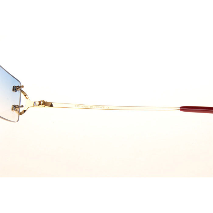 Cartier CT 4193830 Sunglasses In Gold Gradient Blue - FashionPlug