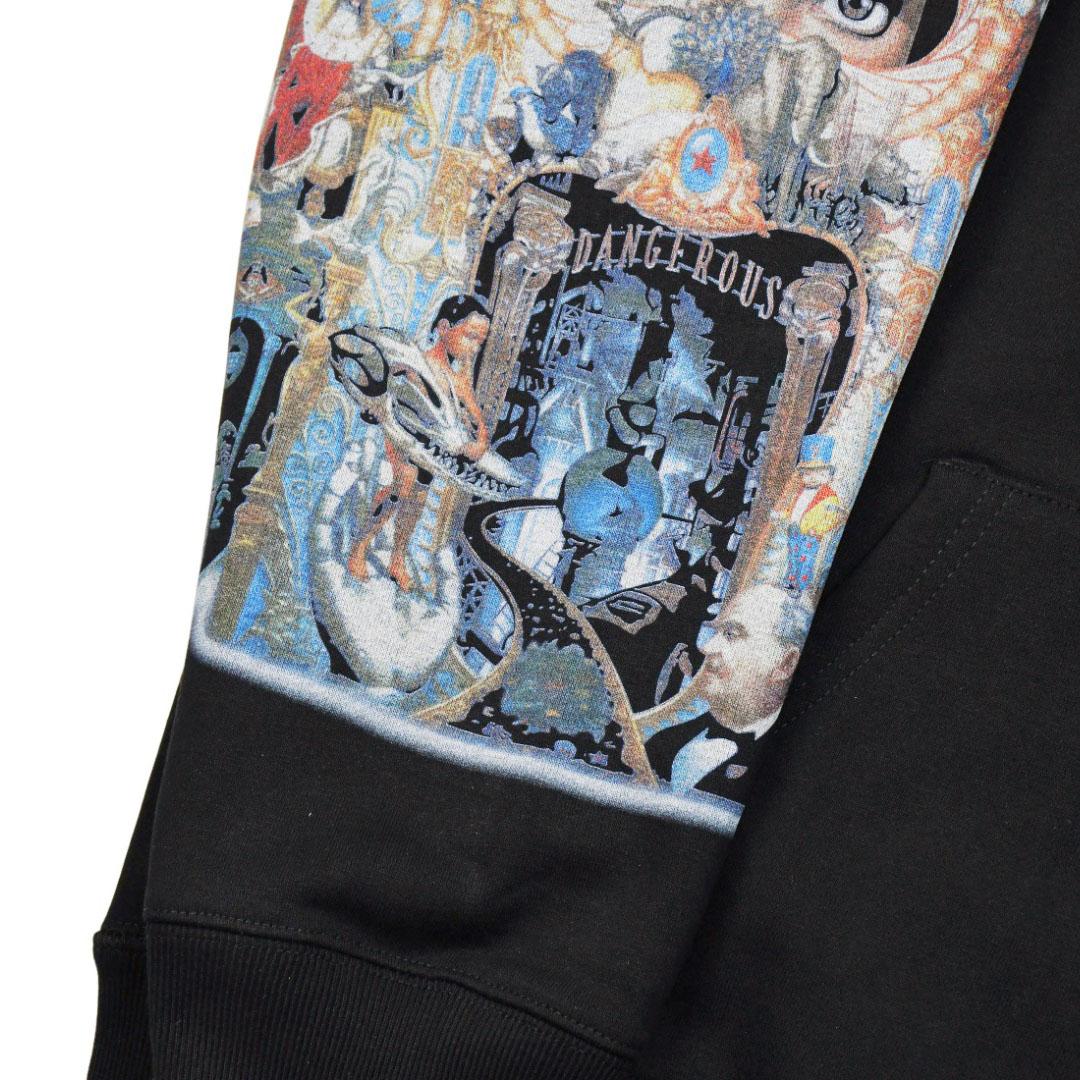 Supreme x Michael Jackson Graphic-Print Zip-Up Hoodie - Black - FashionPlug