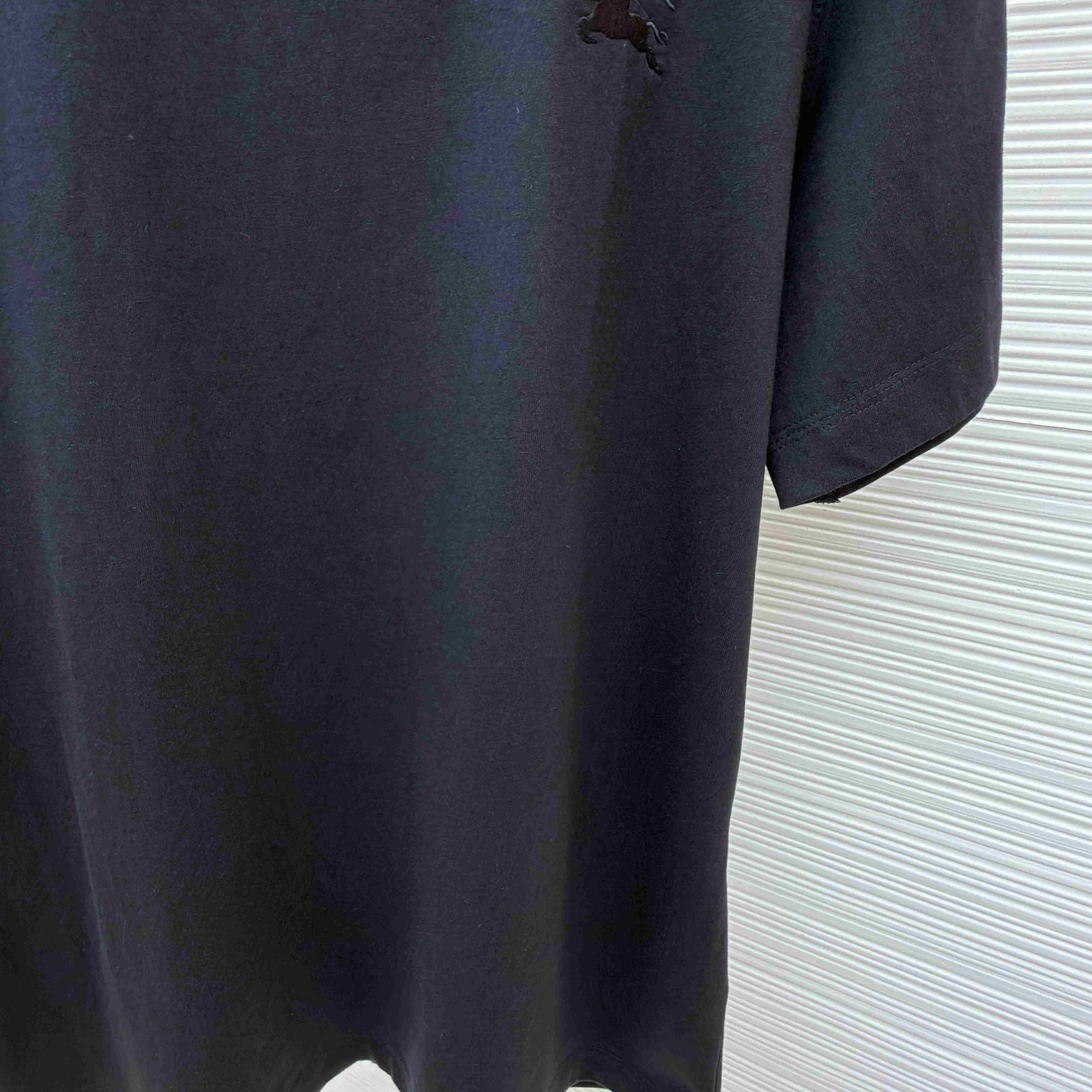 Burberry Check Trim Cotton T-shirt - FashionPlug