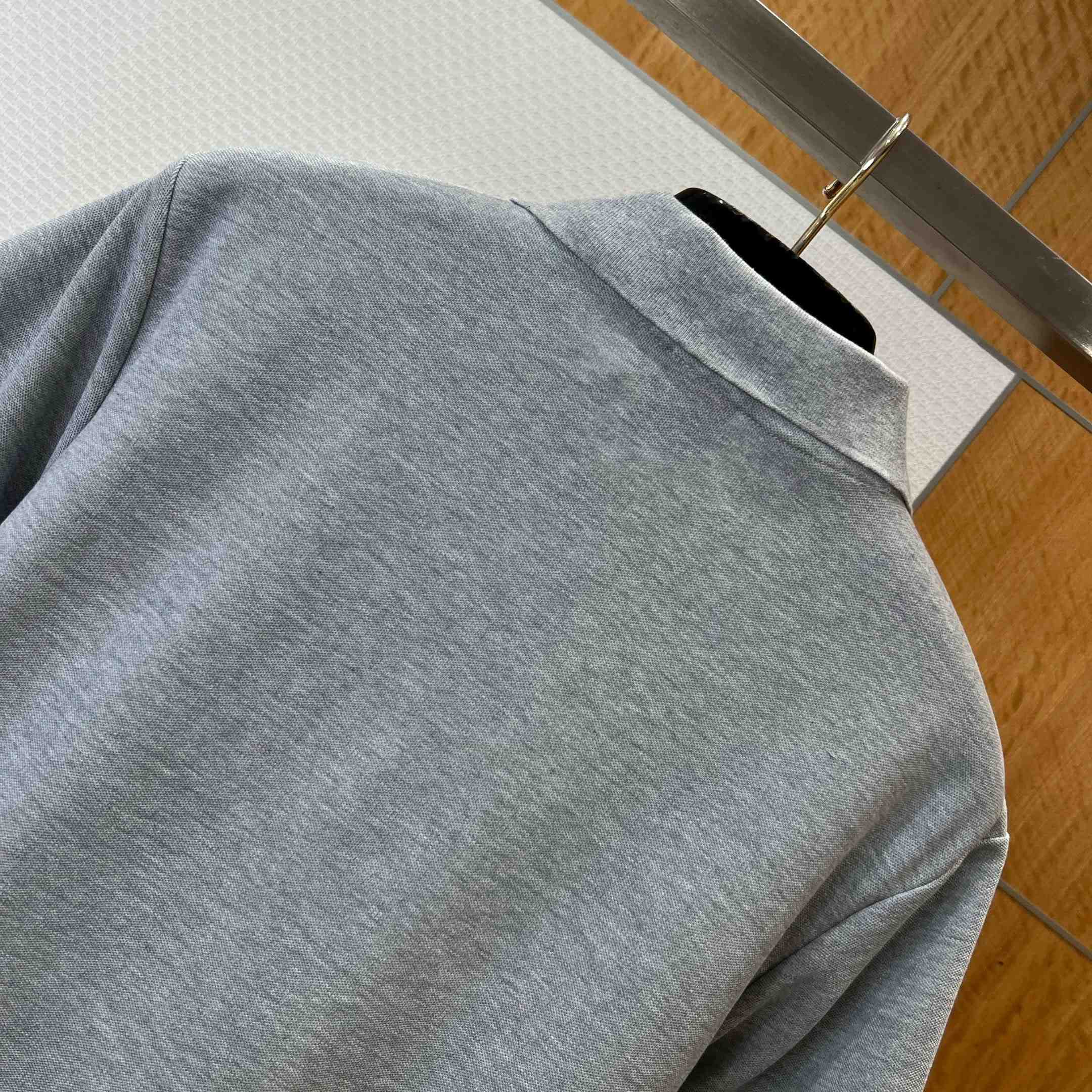 Dior Polo Shirt Gray Cotton Piqué - FashionPlug