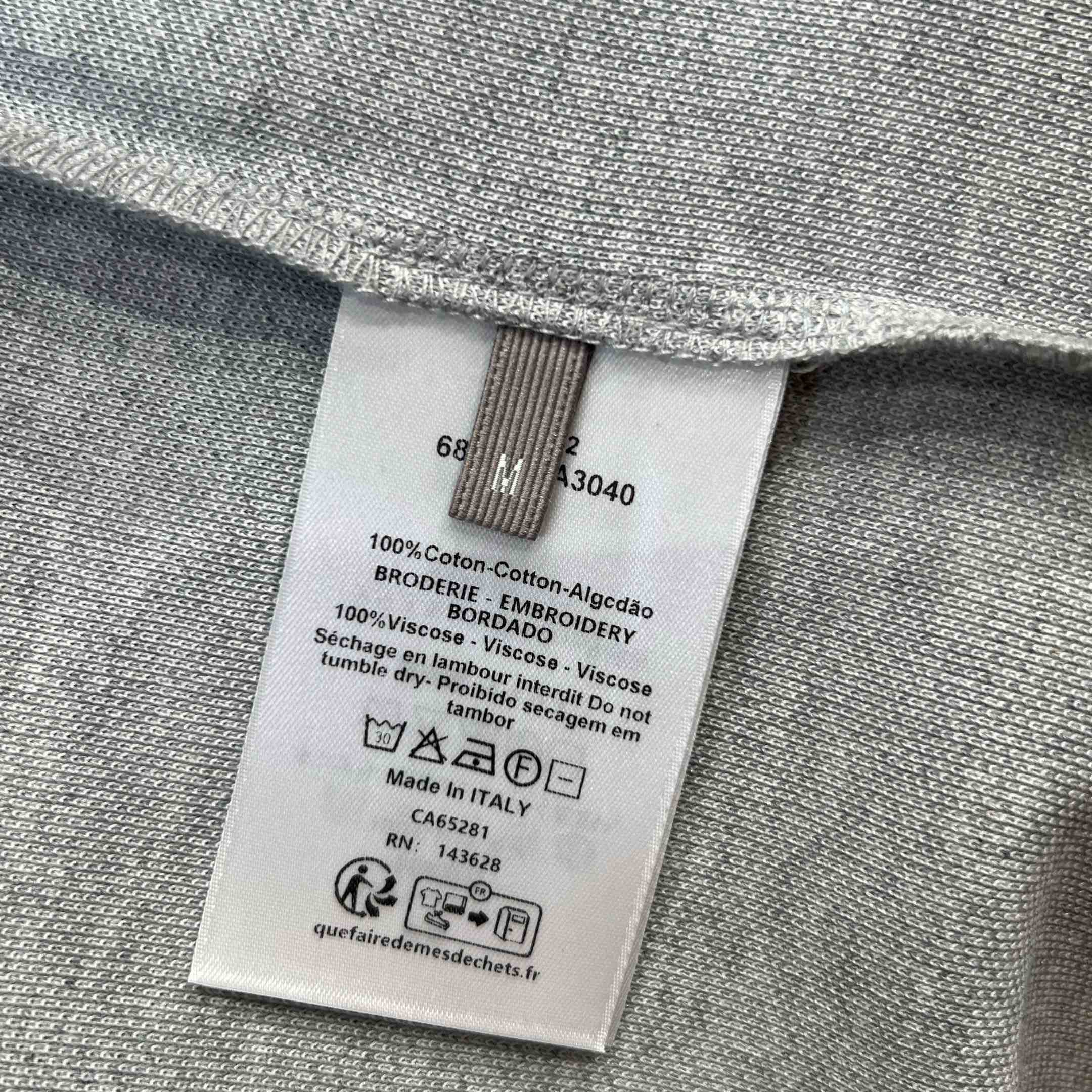 Dior Polo Shirt Gray Cotton Piqué - FashionPlug