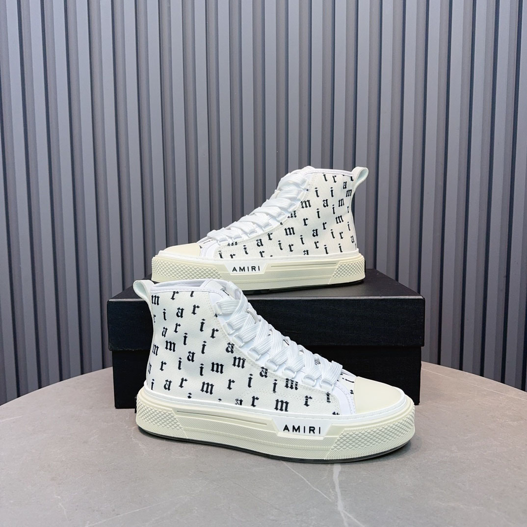 Amiri Old English Court High 'White Black' - FashionPlug