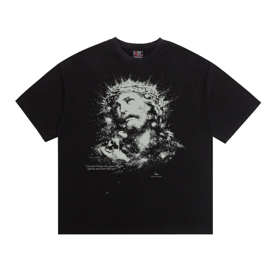 Saint Michael Saint Yourself Short-Sleeve Tee 'Black' - FashionPlug