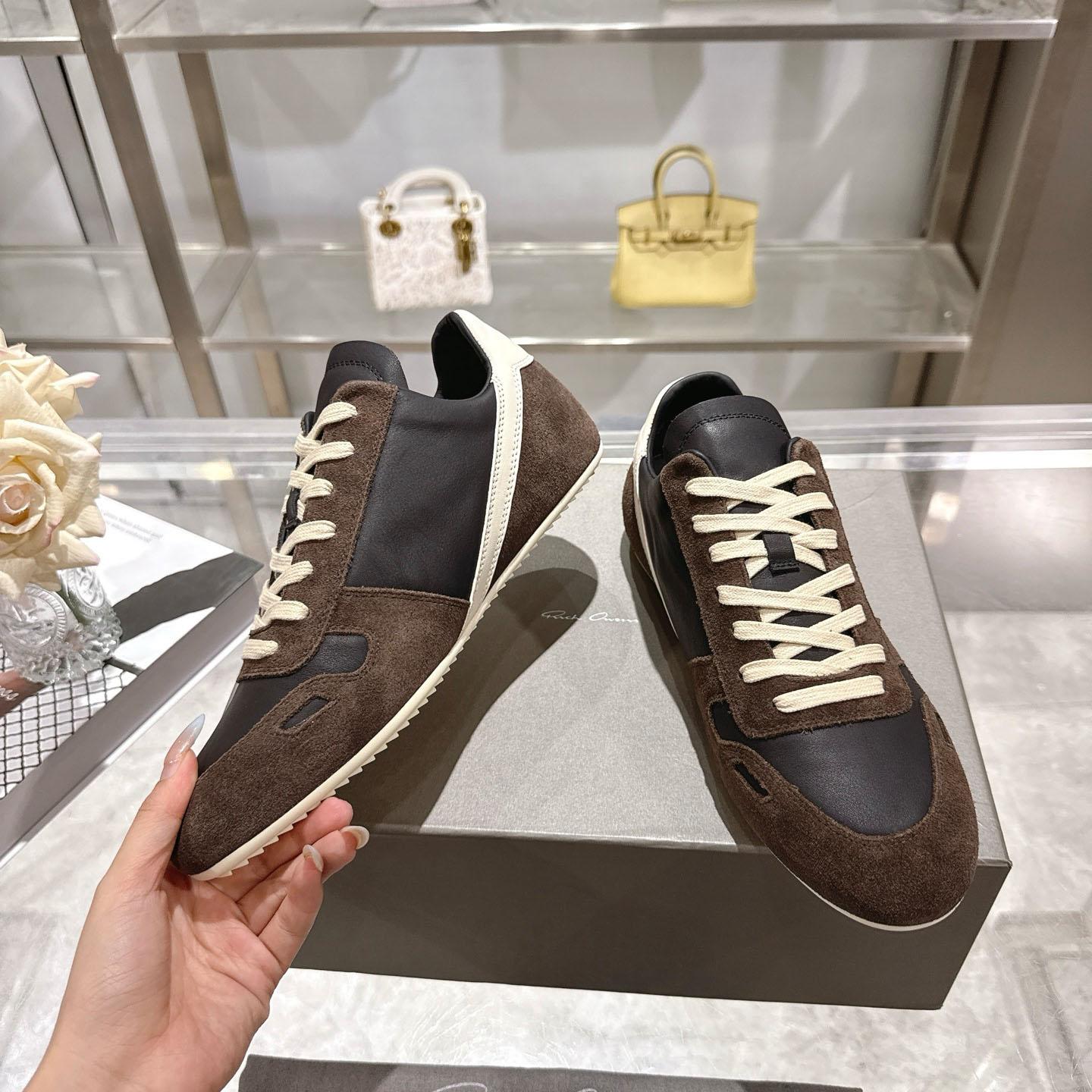 Rick Owens Concordians Minimal Sneaker 'Dark Dust Black' - FashionPlug