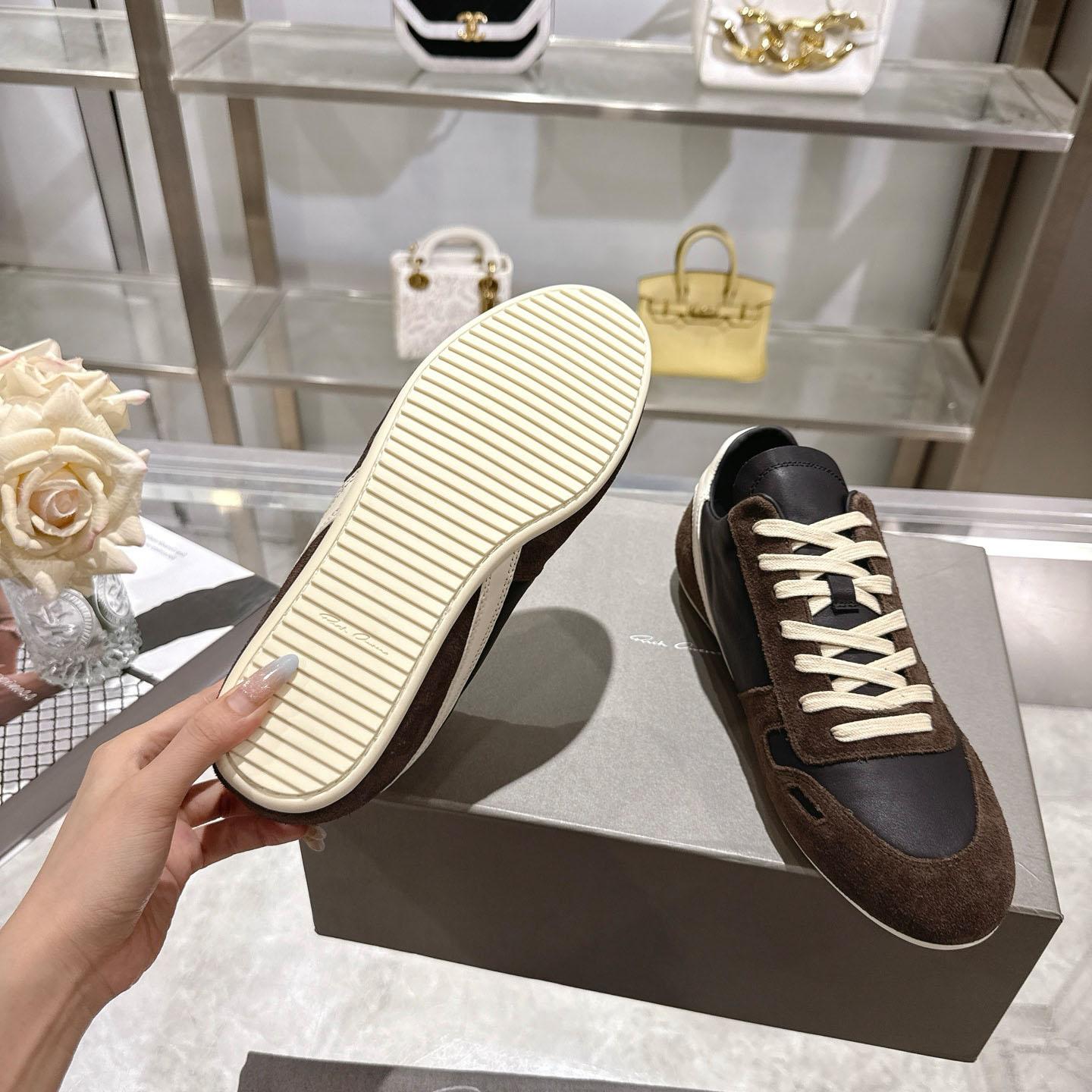 Rick Owens Concordians Minimal Sneaker 'Dark Dust Black' - FashionPlug