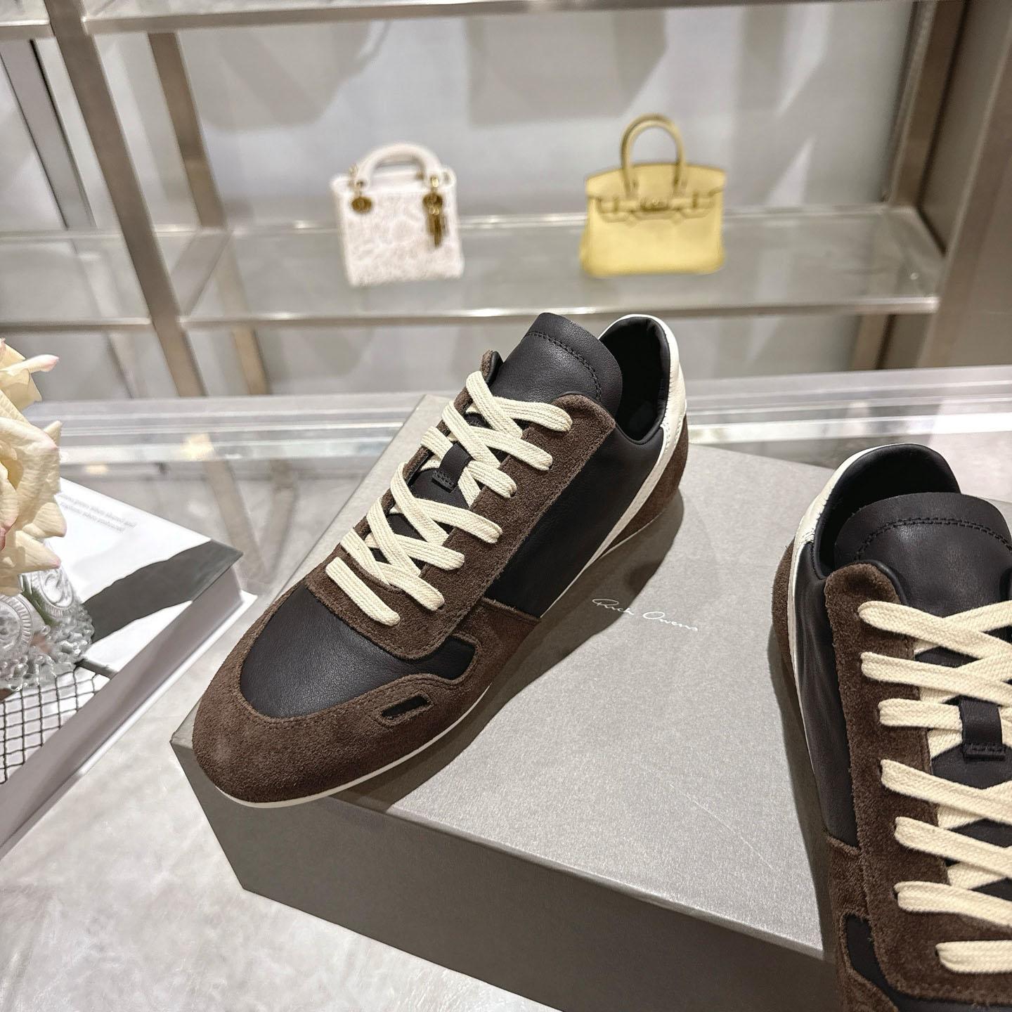 Rick Owens Concordians Minimal Sneaker 'Dark Dust Black' - FashionPlug