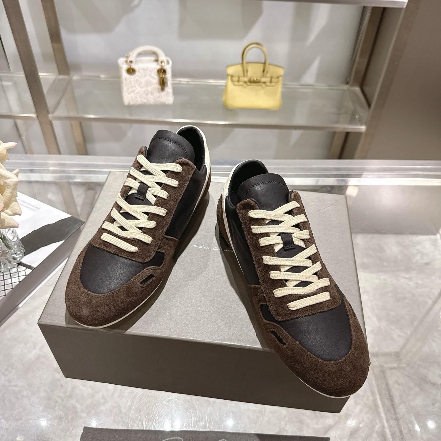 Rick Owens Concordians Minimal Sneaker 'Dark Dust Black' - FashionPlug