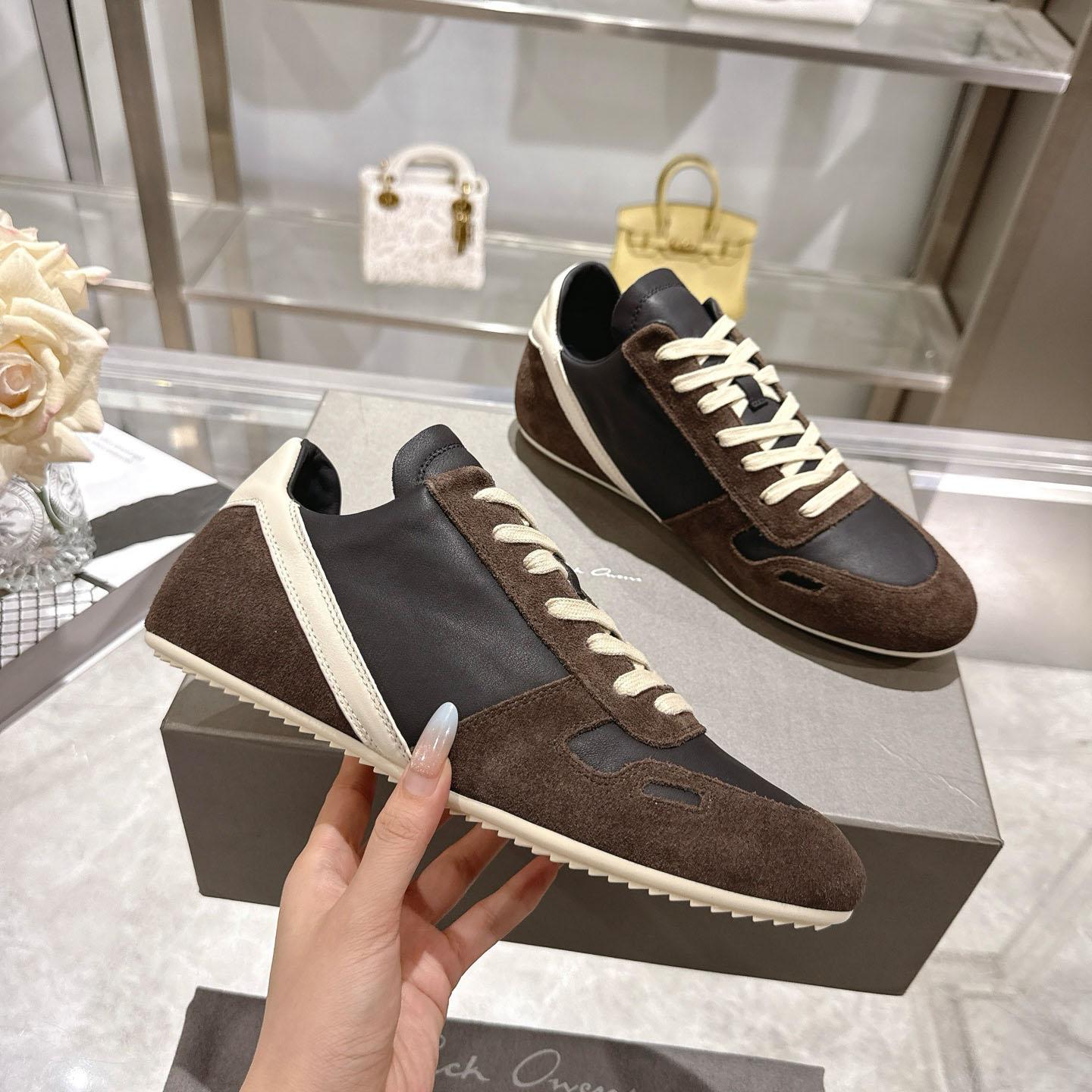 Rick Owens Concordians Minimal Sneaker 'Dark Dust Black' - FashionPlug