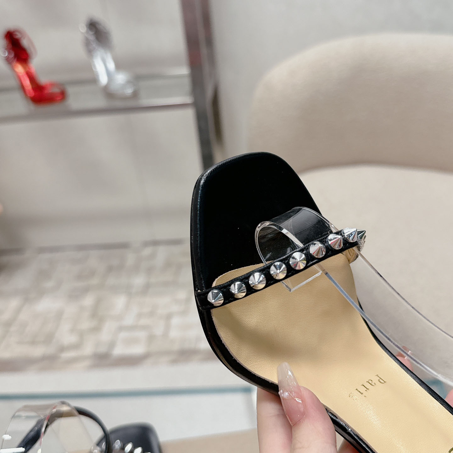 Christian Louboutin So Me Embellished Leather Sandals - FashionPlug