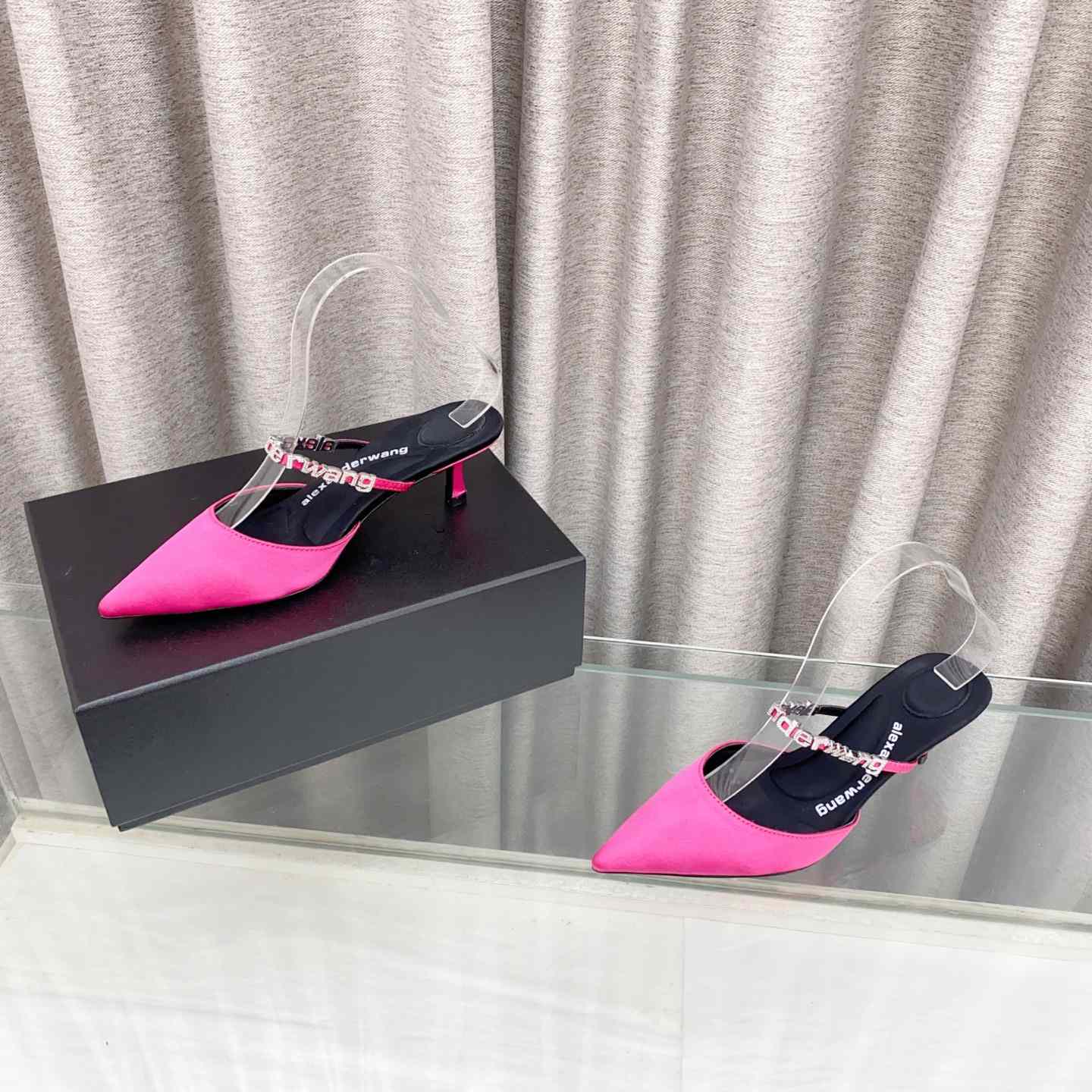 Alexander Wang Delphine Embellished Mid-heel Mules - FashionPlug