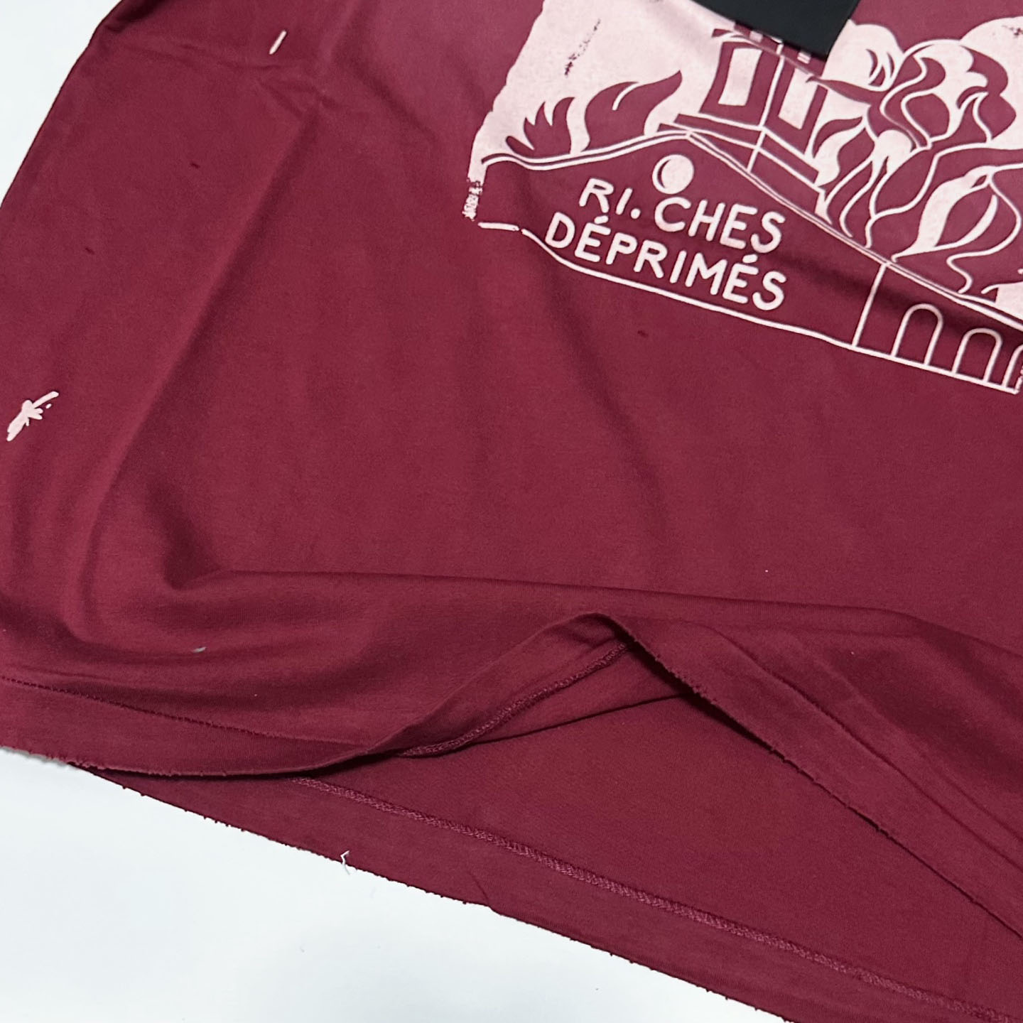 Enfants Riches Déprimés Burning Church T-Shirt 'Dark Scarlet' - FashionPlug