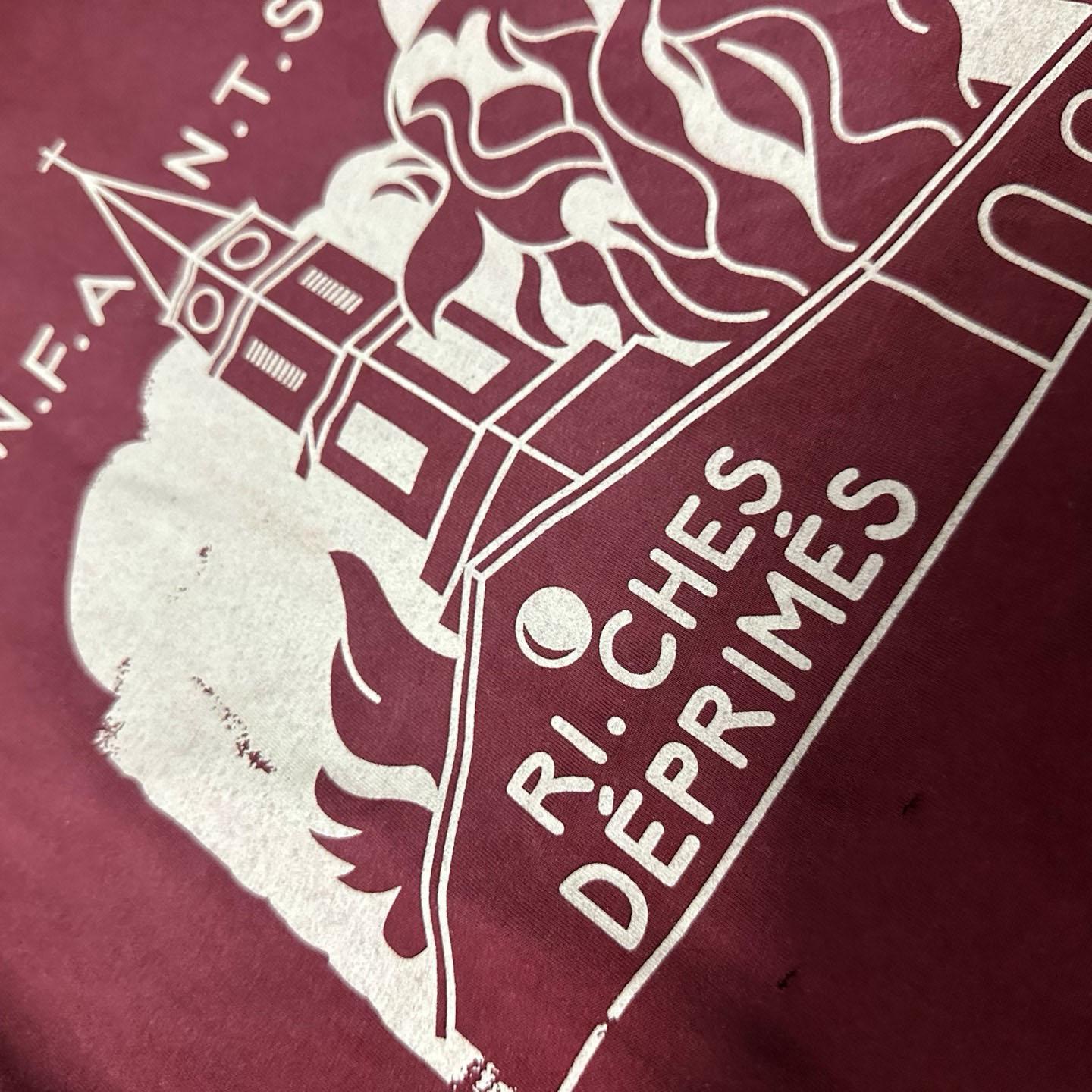 Enfants Riches Déprimés Burning Church T-Shirt 'Dark Scarlet' - FashionPlug