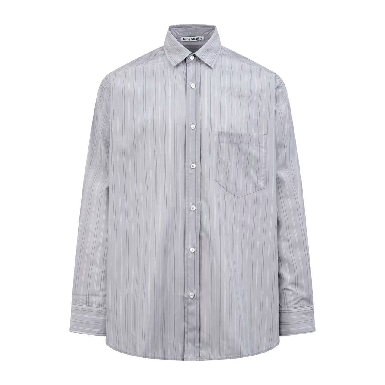 Acne Studios Striped Button-up Shirt - FashionPlug