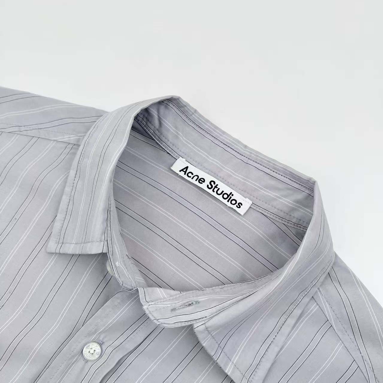Acne Studios Striped Button-up Shirt - FashionPlug