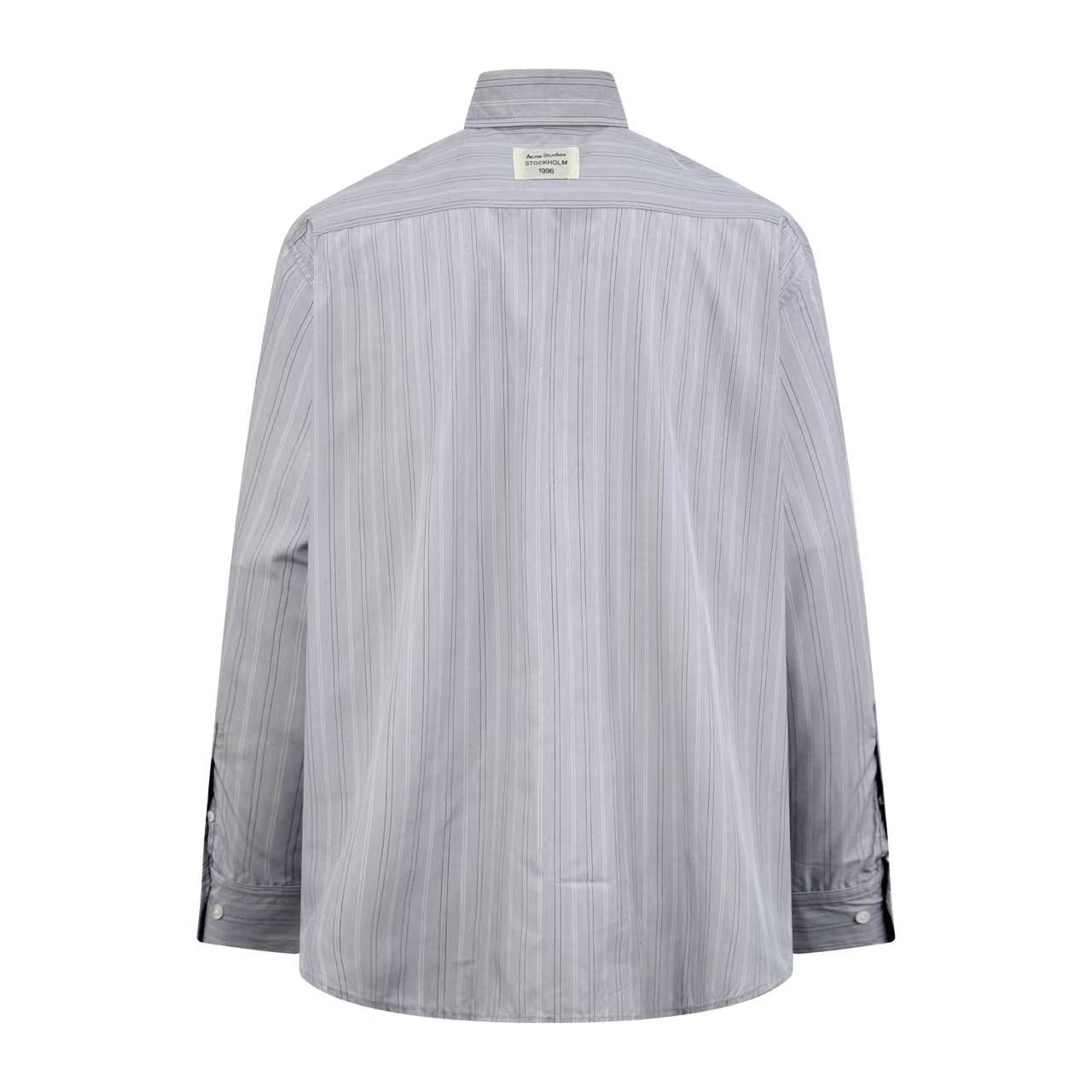 Acne Studios Striped Button-up Shirt - FashionPlug