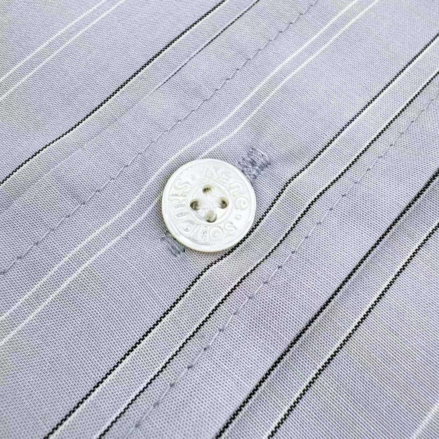Acne Studios Striped Button-up Shirt - FashionPlug