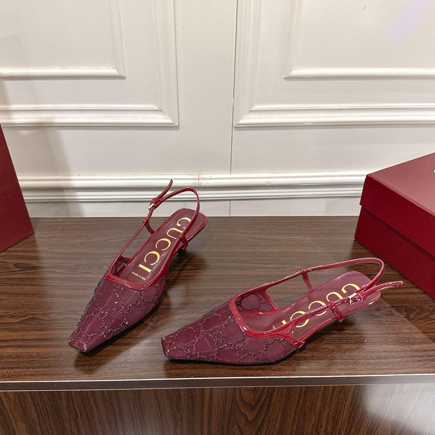 Gucci Women's GG Crystal Slingback Pump - FashionPlug