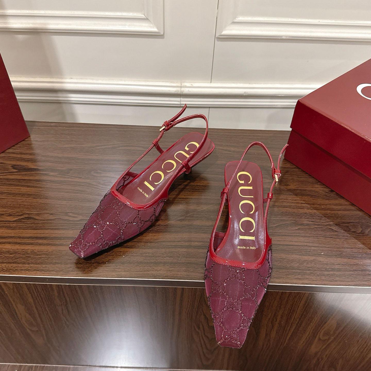 Gucci Women's GG Crystal Slingback Pump - FashionPlug