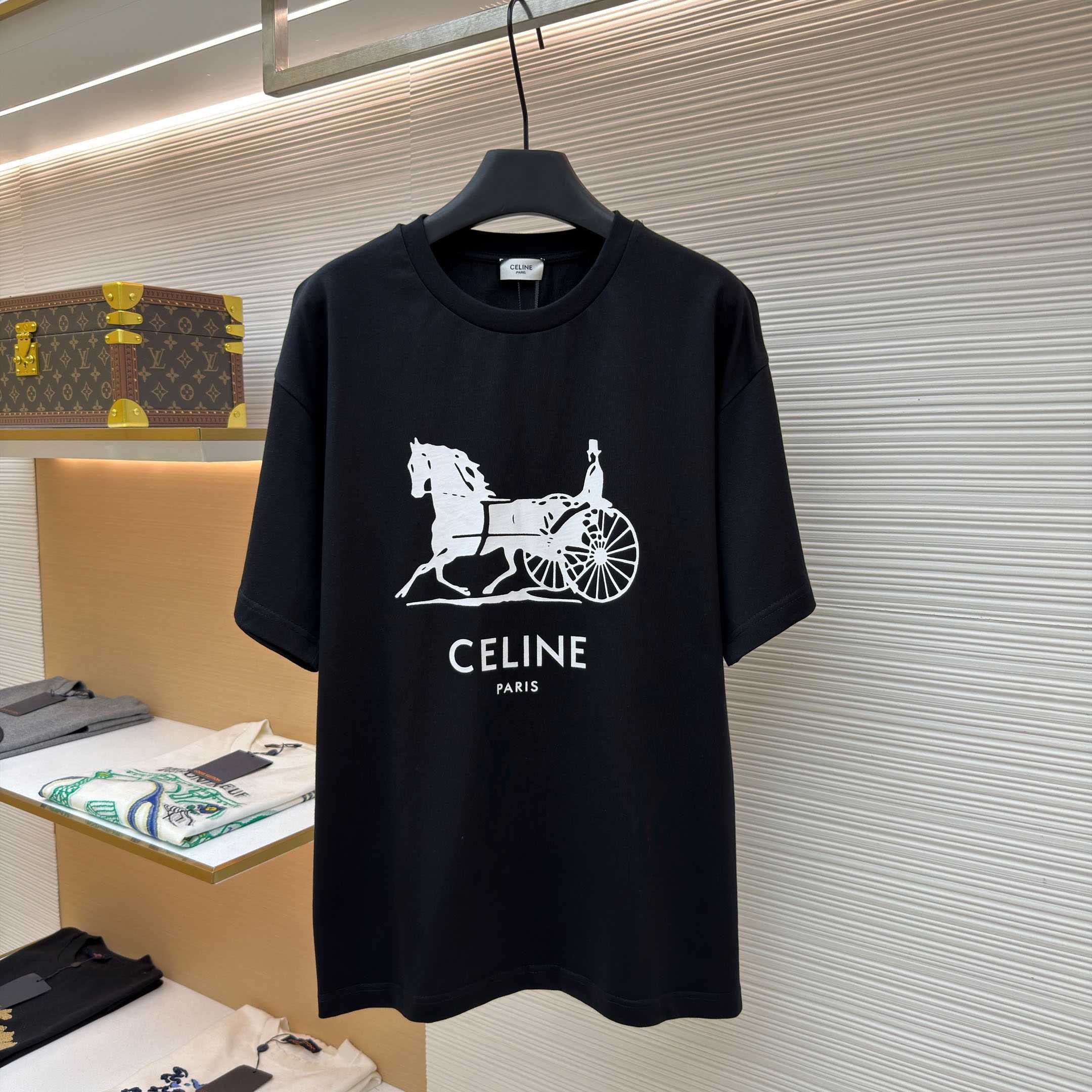Celine T-shirt IN Cotton Jersey - FashionPlug