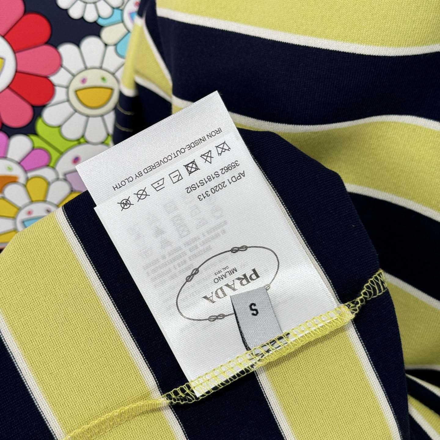 Prada Oversized Striped Jersey T-shirt - FashionPlug