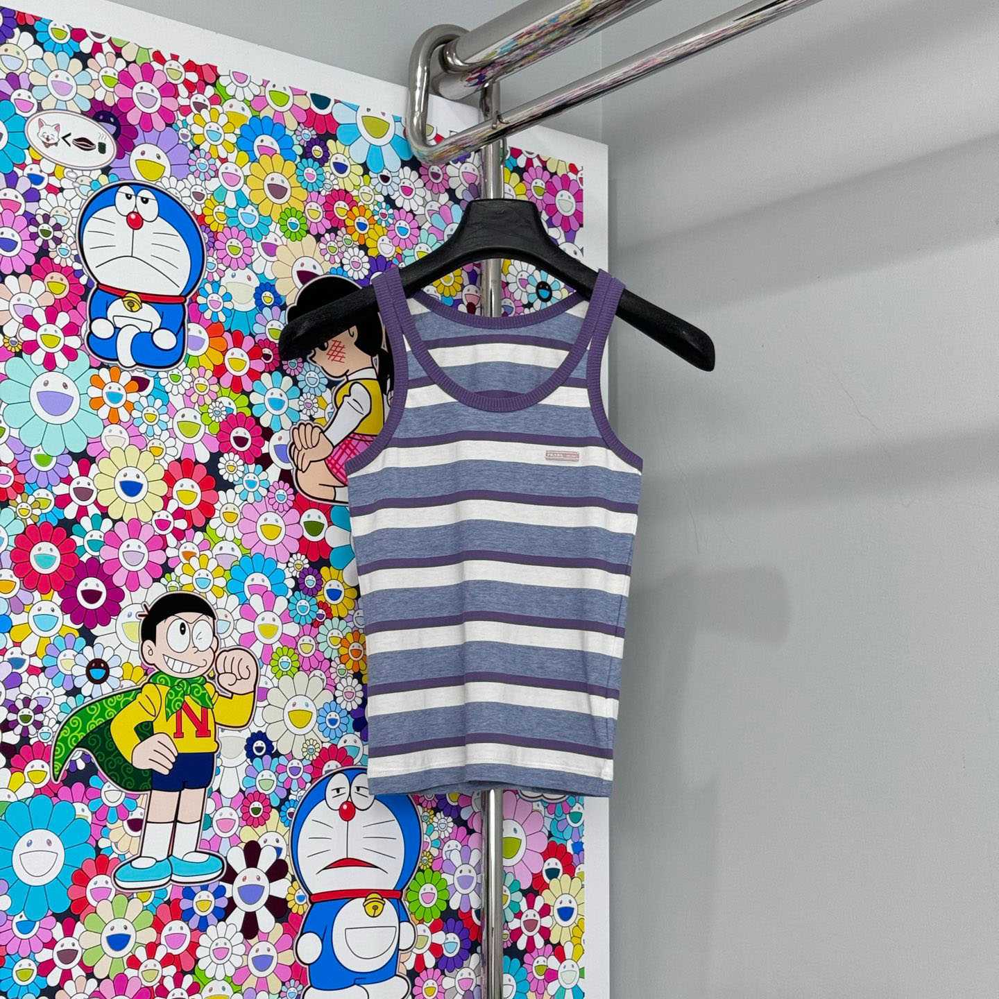 Prada Bayadere Stripe Jersey Tank Top - FashionPlug