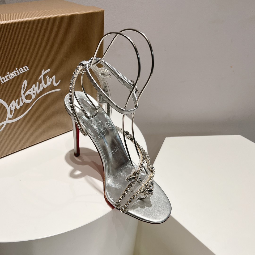 Christian Louboutin Joli Queen Embellished Sandals - FashionPlug