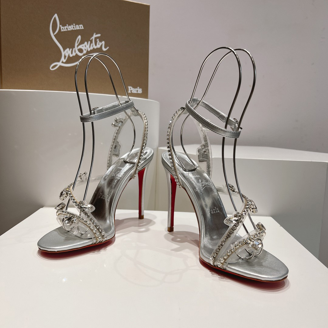 Christian Louboutin Joli Queen Embellished Sandals - FashionPlug