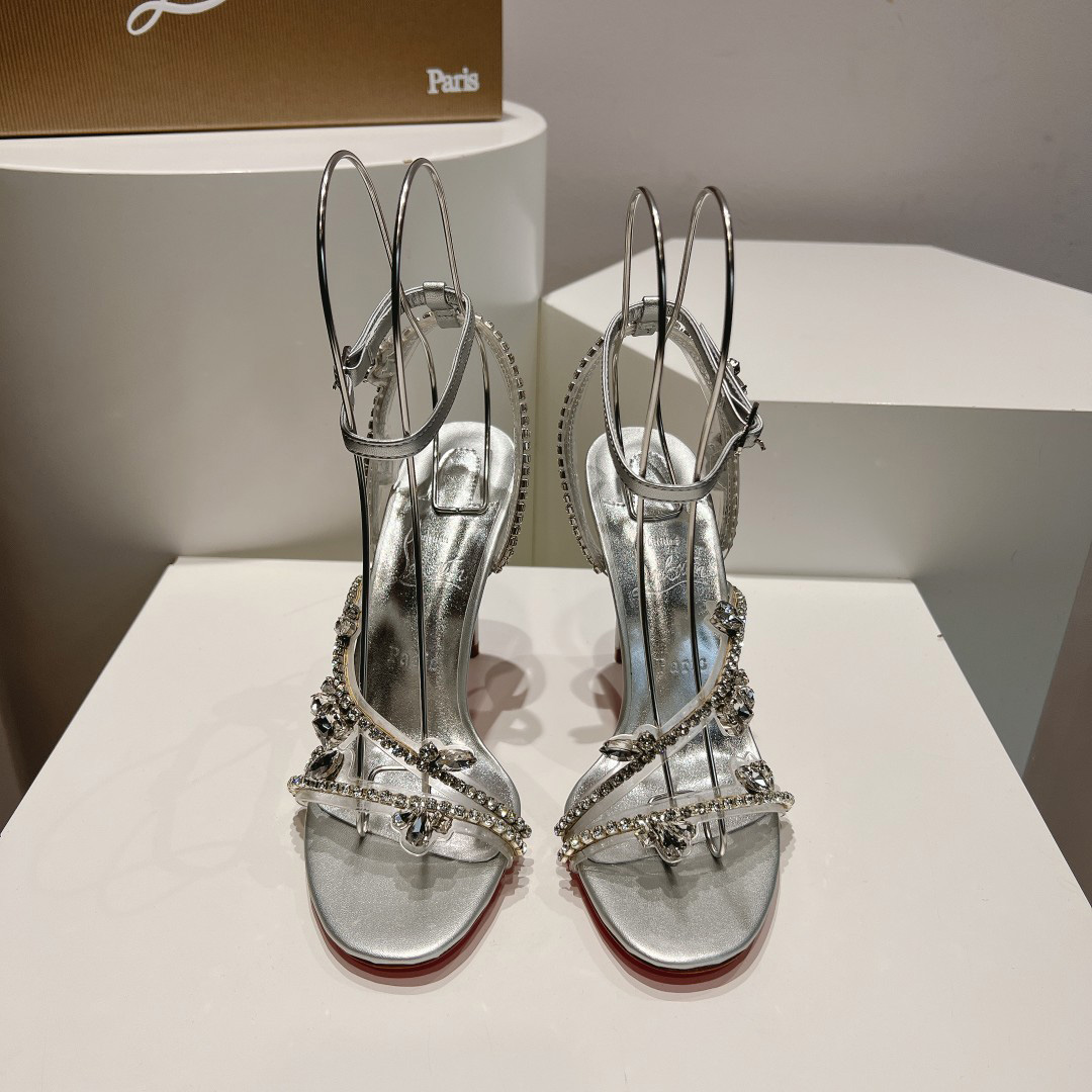 Christian Louboutin Joli Queen Embellished Sandals - FashionPlug