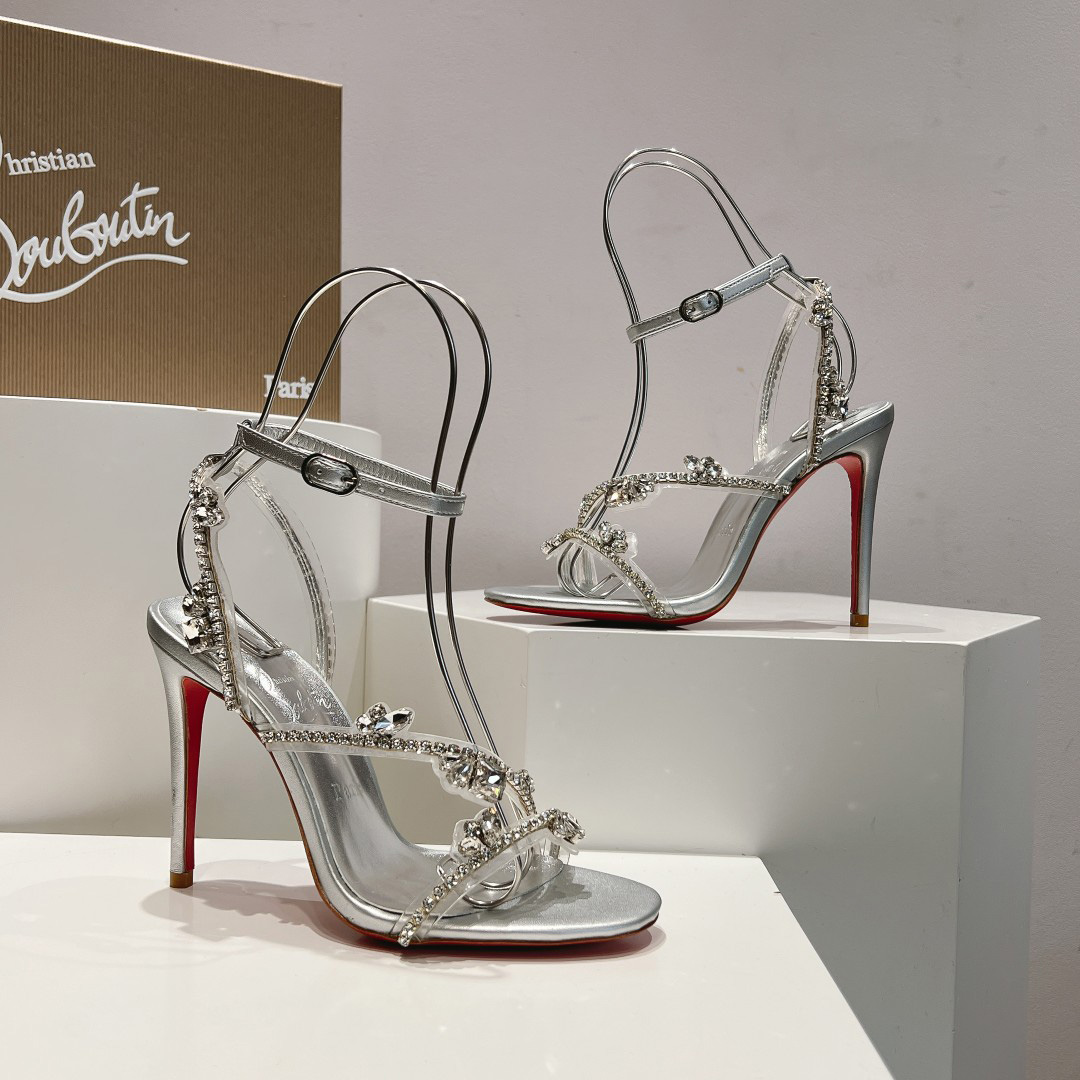 Christian Louboutin Joli Queen Embellished Sandals - FashionPlug