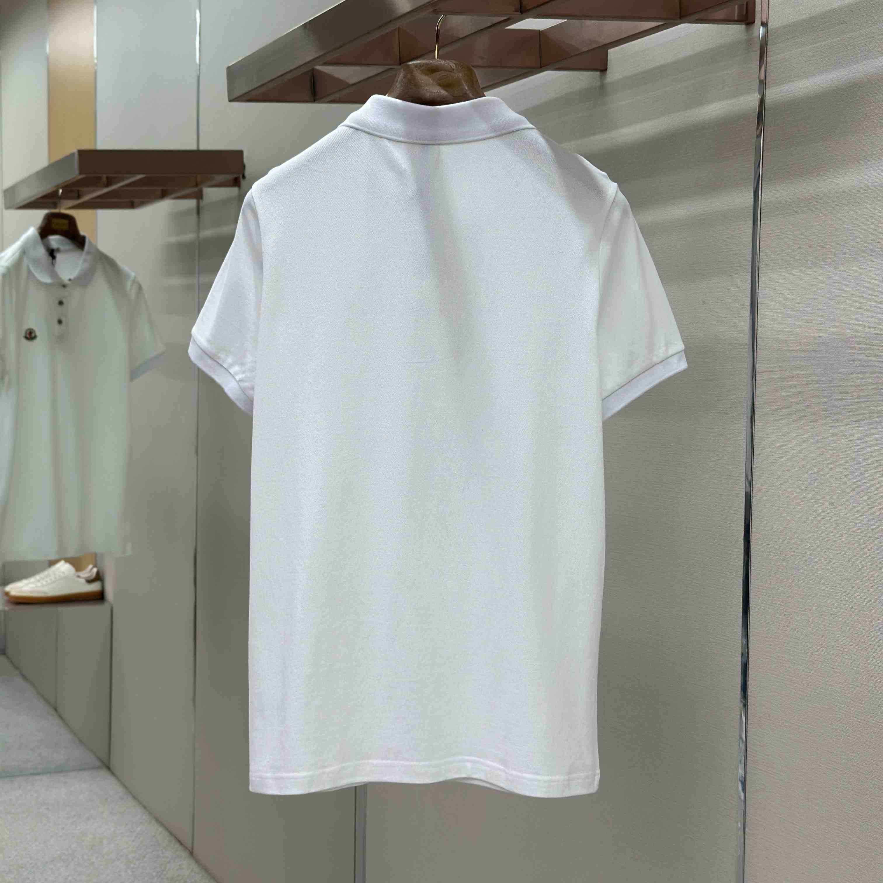 Moncler Logo Patch Cotton Polo Shirt - FashionPlug