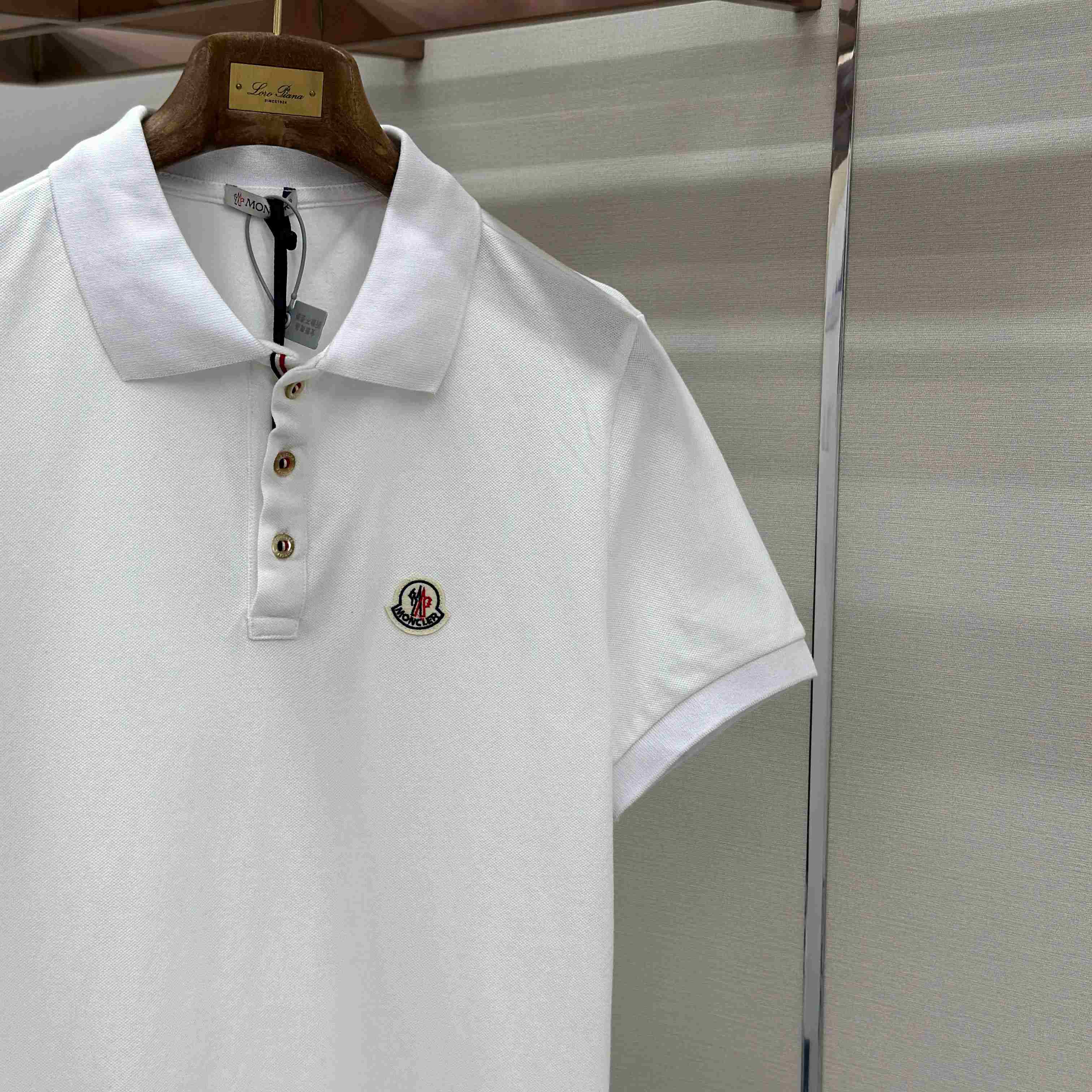 Moncler Logo Patch Cotton Polo Shirt - FashionPlug