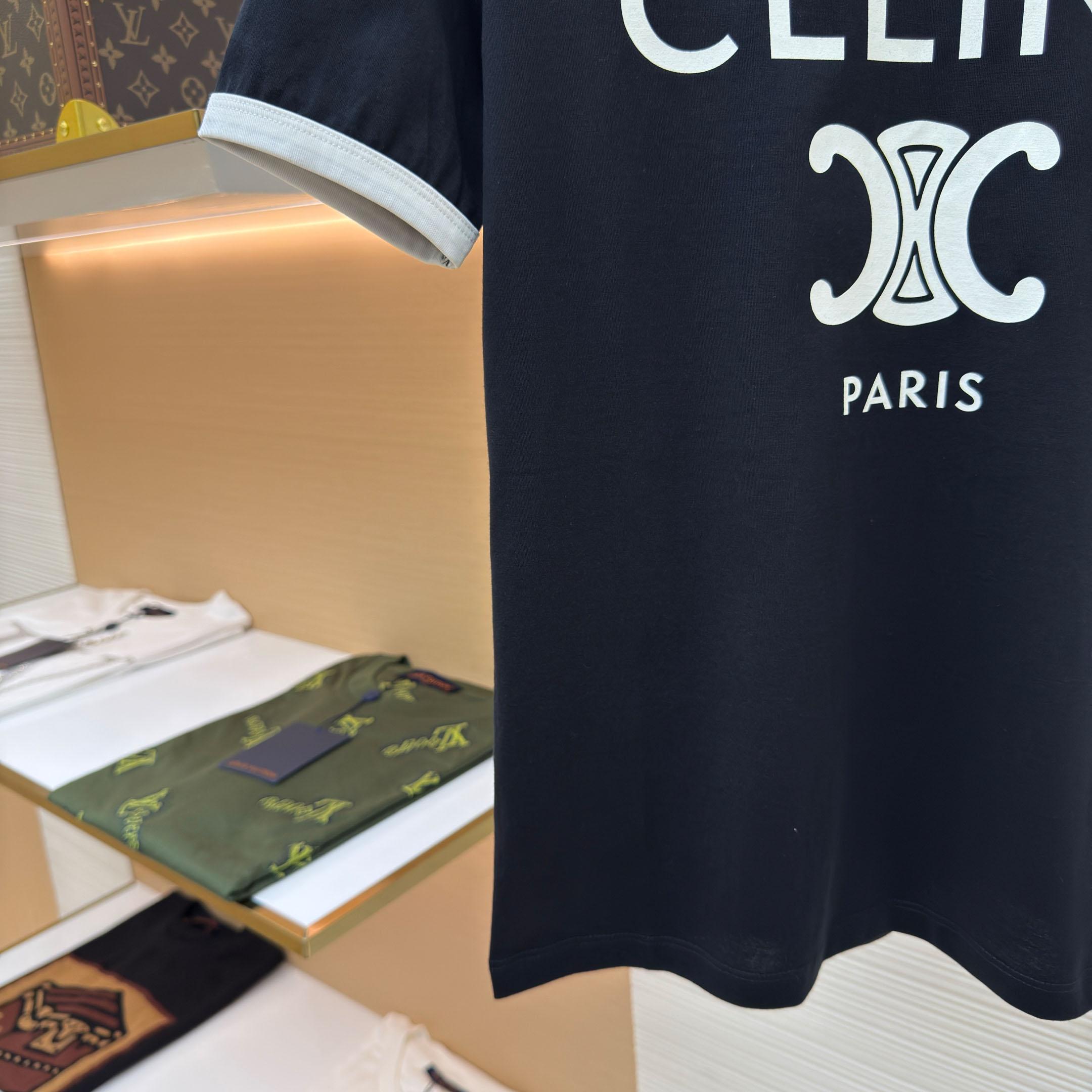 celine Paris T-shirt In Cotton Jersey - FashionPlug