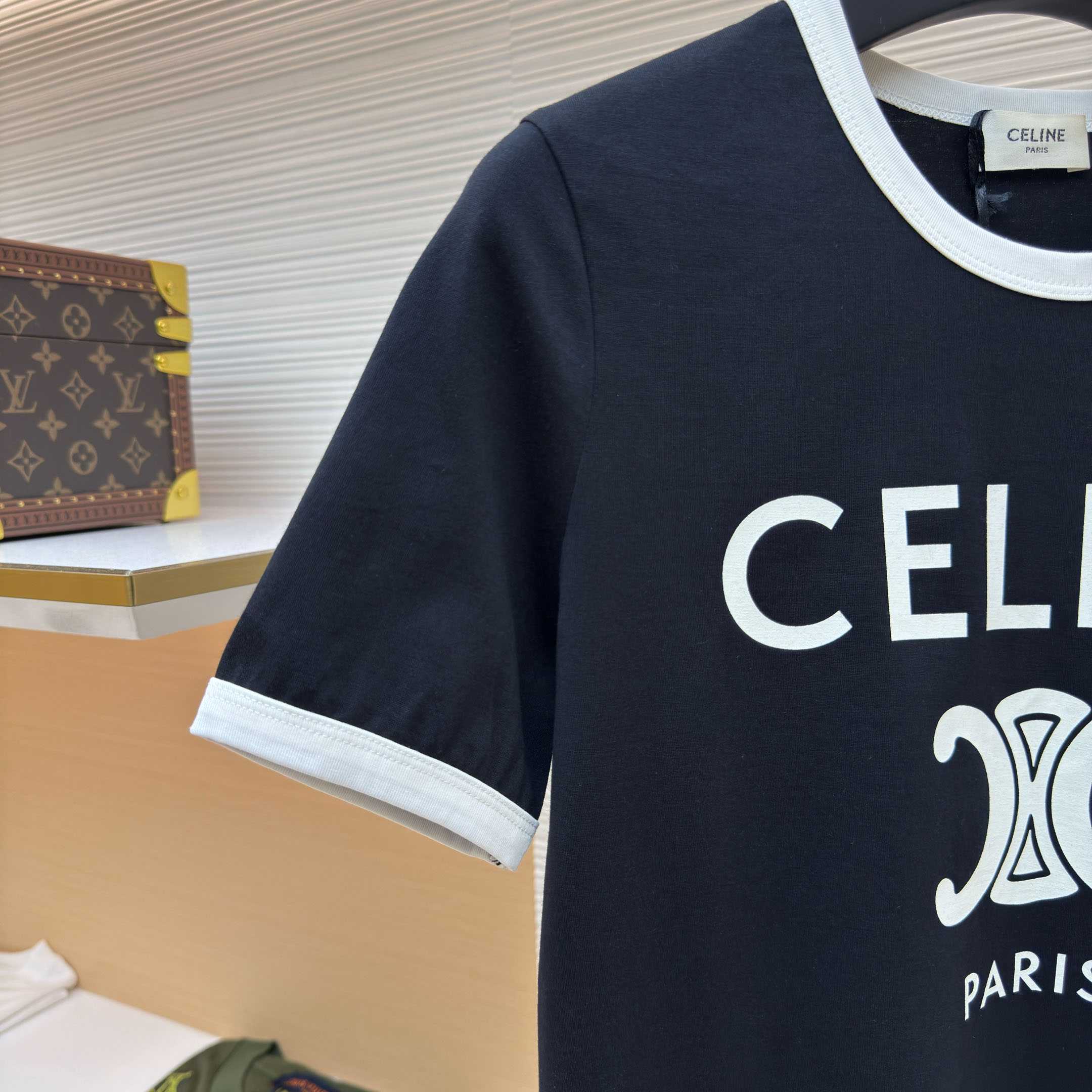 celine Paris T-shirt In Cotton Jersey - FashionPlug