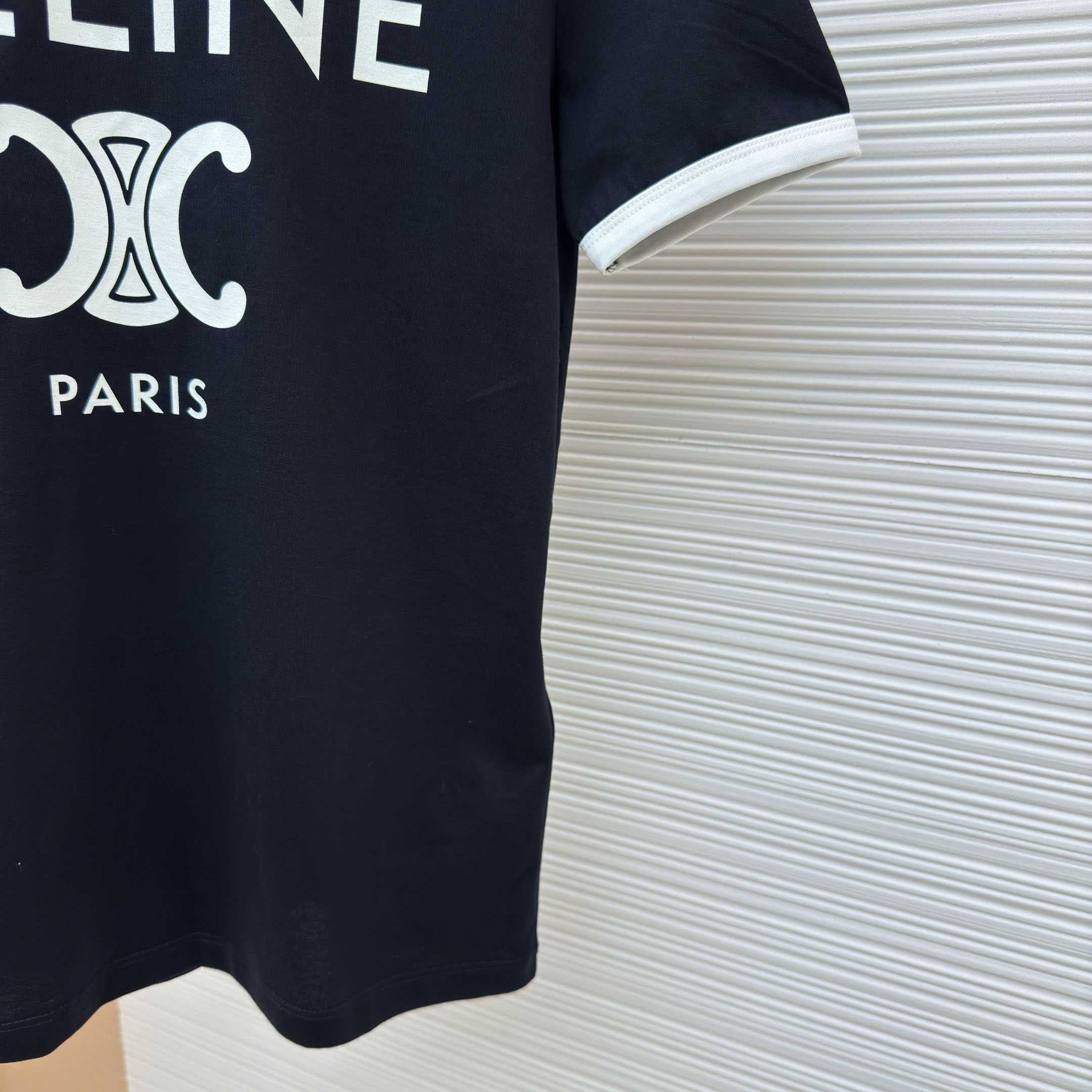 celine Paris T-shirt In Cotton Jersey - FashionPlug