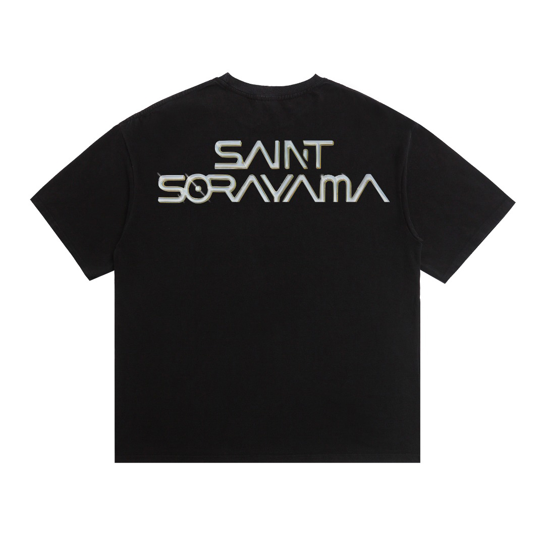 Saint Michael Mask Srym Short Sleeve Tee 'Black' - FashionPlug